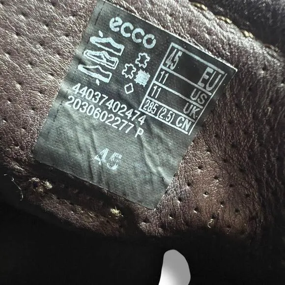 ECCO Soft 7 Casual Sneakers Shoes Whiskey Brown Leather Mens Size 45 US 11