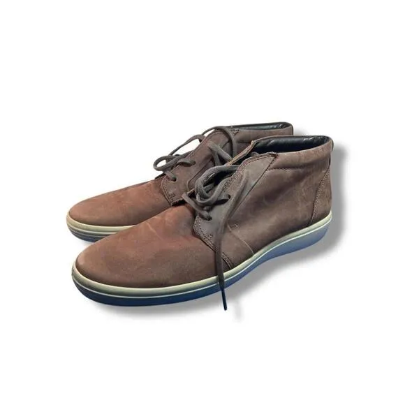 ECCO Soft 7 Casual Sneakers Shoes Whiskey Brown Leather Mens Size 45 US 11