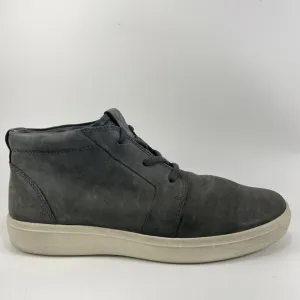 Ecco Soft 7 Chukka Ankle Boots Mens Size 8 Black Nubuck Leather Casual Lace Up