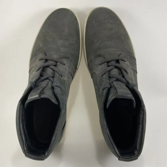Ecco Soft 7 Chukka Ankle Boots Mens Size 8 Black Nubuck Leather Casual Lace Up