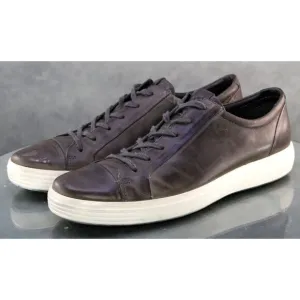 ECCO Soft 7 Men's Sneakers Shoes Size EU 46 US 12-12.5 Leather Gray