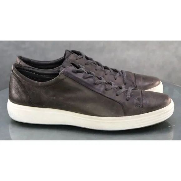 ECCO Soft 7 Men's Sneakers Shoes Size EU 46 US 12-12.5 Leather Gray