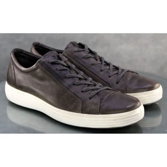 ECCO Soft 7 Men's Sneakers Shoes Size EU 46 US 12-12.5 Leather Gray