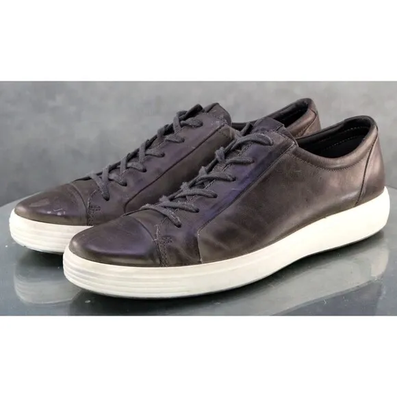 ECCO Soft 7 Men's Sneakers Shoes Size EU 46 US 12-12.5 Leather Gray