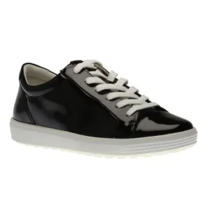 ECCO Soft 7 W 2.0 Sneaker Black Patent Leather Size 10 /10,5 Pre-owned