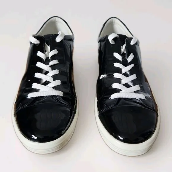 ECCO Soft 7 W 2.0 Sneaker Black Patent Leather Size 10 /10,5 Pre-owned