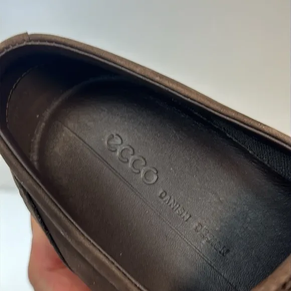 Ecco Soft 7 Woven Brown Leather Slip On Sneaker Shoes Size 42(8-8.5)