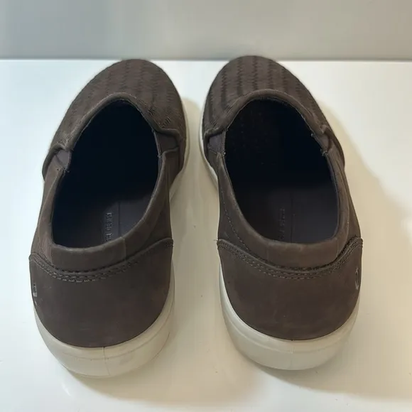 Ecco Soft 7 Woven Brown Leather Slip On Sneaker Shoes Size 42(8-8.5)