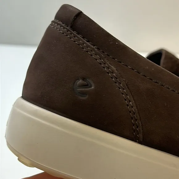 Ecco Soft 7 Woven Brown Leather Slip On Sneaker Shoes Size 42(8-8.5)