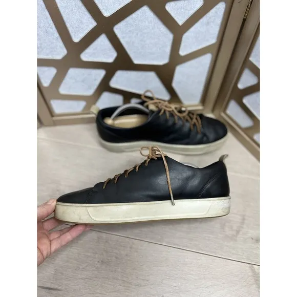 Ecco - Soft 8 LX Men Black Leather Sneakers Shoes 45 Us 11
