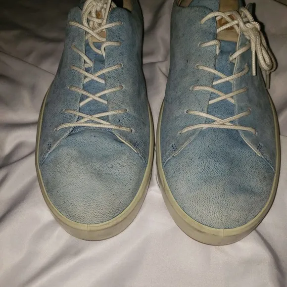 ECCO Soft 8 Mens Size 45 (US 11-11.5) Blue‎ Leather Casual Sneakers Shoes