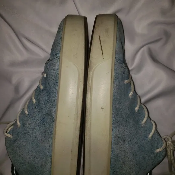 ECCO Soft 8 Mens Size 45 (US 11-11.5) Blue‎ Leather Casual Sneakers Shoes