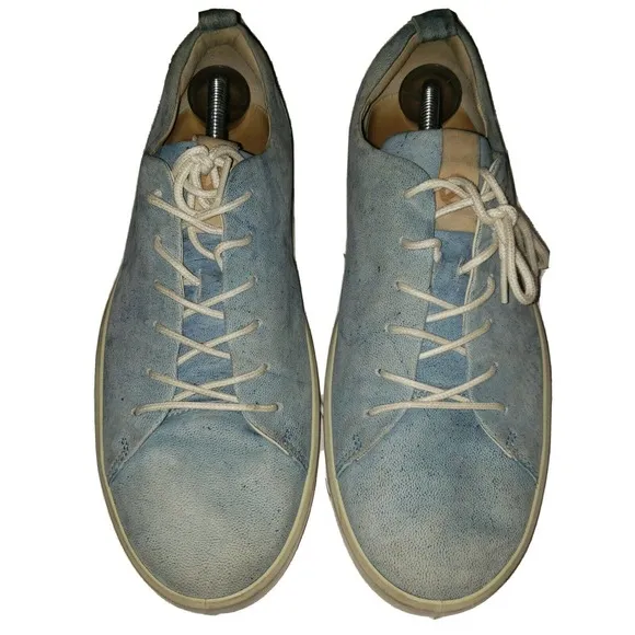 ECCO Soft 8 Mens Size 45 (US 11-11.5) Blue‎ Leather Casual Sneakers Shoes