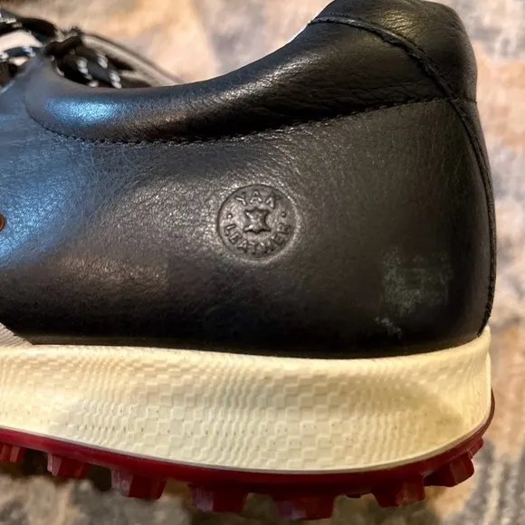 ECCO YAK BIOM Mens Cool Golf Shoes Soft White Leather Size 45 (11)