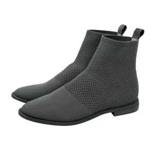 Eileen Fisher Jude Stretch Knit Boots SZ 9 Womens Gray Casual Modern Capsule Lux