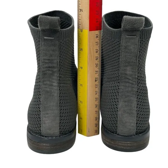 Eileen Fisher Jude Stretch Knit Boots SZ 9 Womens Gray Casual Modern Capsule Lux