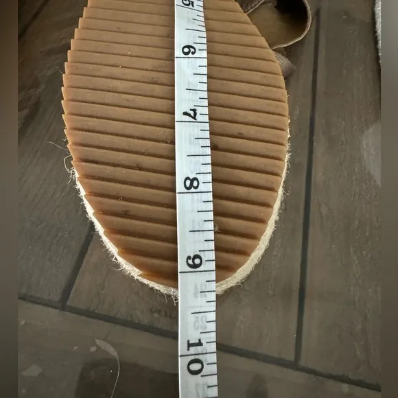 Eileen Fisher Woman's Bronze Willow Espadrille Leather Wedge Sandals, Size 8.5