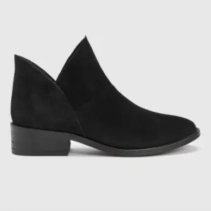 Eileen Fisher Women Leaf Ankle Suede Heels boots shoes sz 8.5