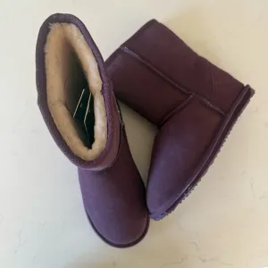 Emu Australia Wallaby Lo kids purple merino wool lined boots size: 4