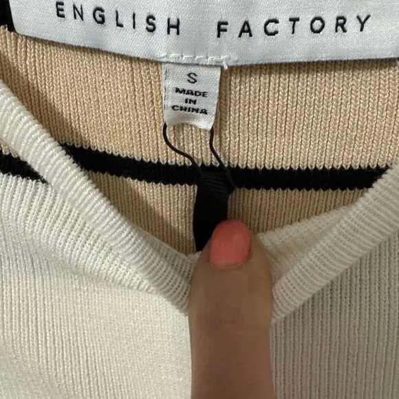 English Factory C’est La Vie Midi Knit Dress-Size Small NWT