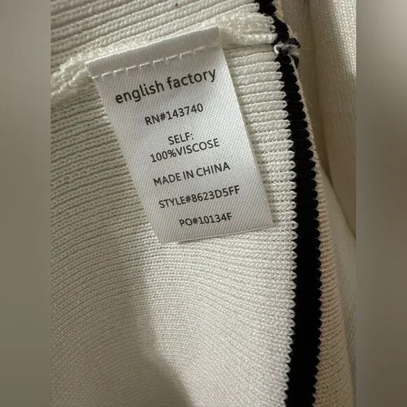 English Factory C’est La Vie Midi Knit Dress-Size Small NWT
