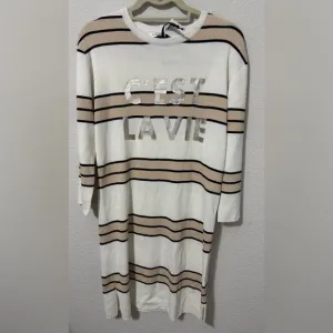 English Factory C’est La Vie Midi Knit Dress-Size Small NWT