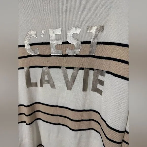 English Factory C’est La Vie Midi Knit Dress-Size Small NWT