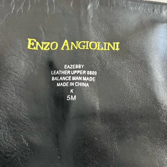 Enzo Angiolini Eazebby Black Leather Knee High Inside Zip Boots 5