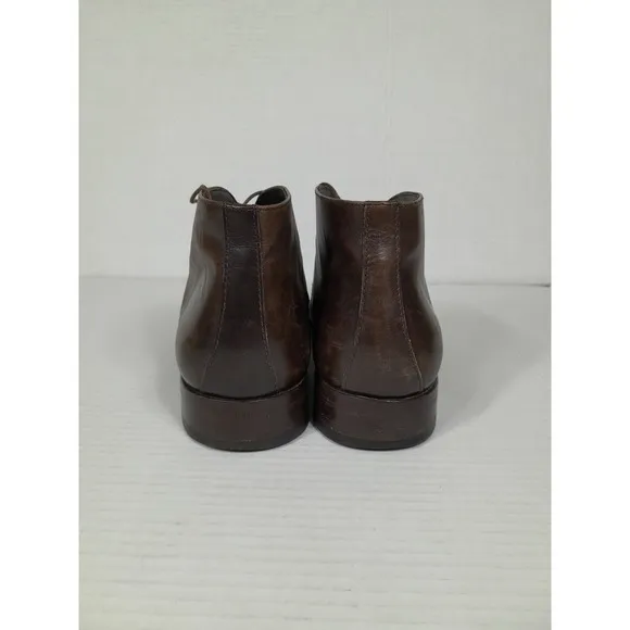 Ermenegildo Zegna Brown Leather Chukka Ankle Boots 11.5 D ITALY