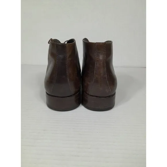 Ermenegildo Zegna Brown Leather Chukka Ankle Boots 11.5 D ITALY