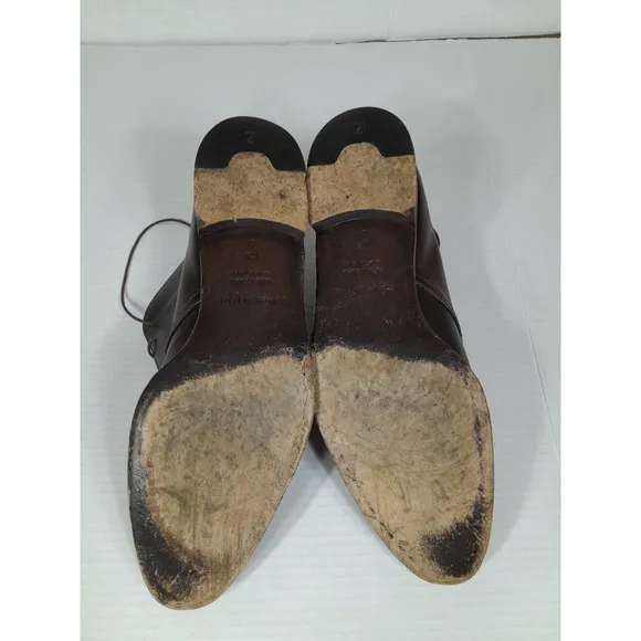 Ermenegildo Zegna Brown Leather Chukka Ankle Boots 11.5 D ITALY