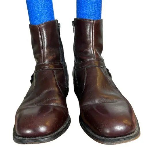 E.T. Wright 600468 42407R9 Brown Leather Ankle Boots Size 12