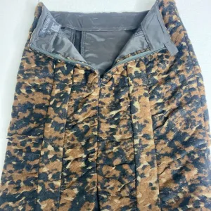 ETCETERA Black &amp; Brown Animal Print Wool Blend Pencil Skirt Womens Size 0