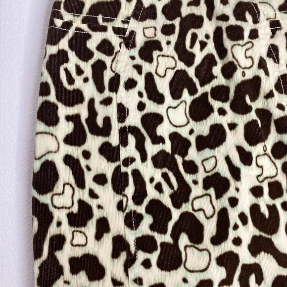 ETCETERA Cream &amp; Brown Animal Print Wool Blend Pencil Skirt Womens Size 0