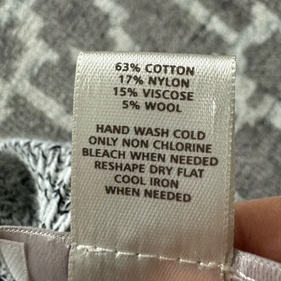 EUC Ann Taylor LOFT Grey Wool Long Sleeved sweater dress