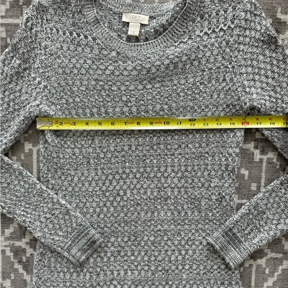 EUC Ann Taylor LOFT Grey Wool Long Sleeved sweater dress