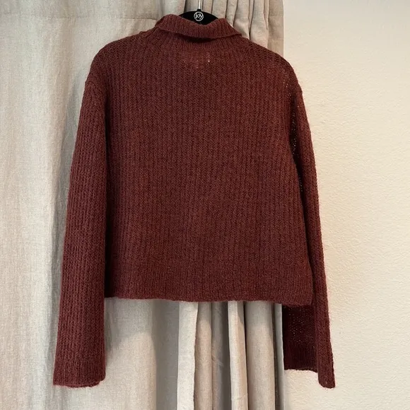 EUC Bella Dahl Brea A-line Turtleneck Kid Mohair Wool Sweater