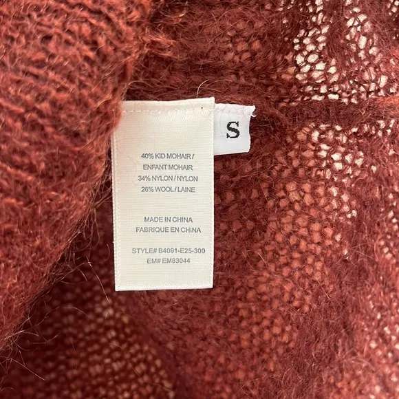EUC Bella Dahl Brea A-line Turtleneck Kid Mohair Wool Sweater