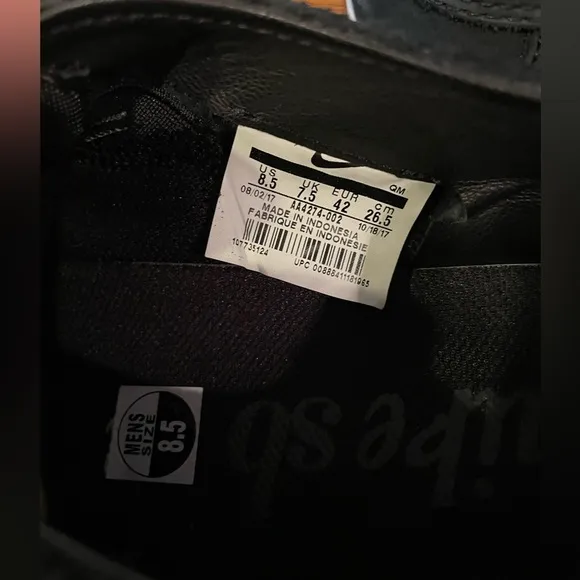 EUC Nike SB Blazer Zoom Low Deconstructed 2018,black,leather,8.5/42