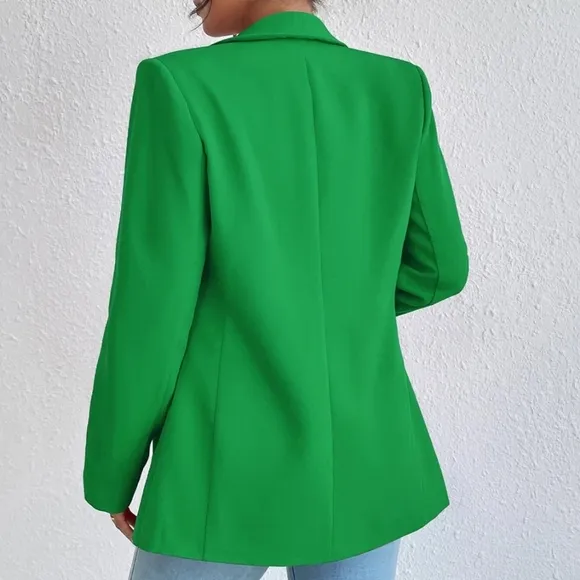 Evelyn Classic Collar Blazer - Green