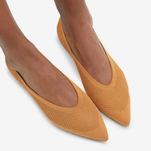 Everlane The 40-Hour Pointed Toe ReKnit Flat Shoes Size 7
