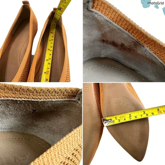 Everlane The 40-Hour Pointed Toe ReKnit Flat Shoes Size 7