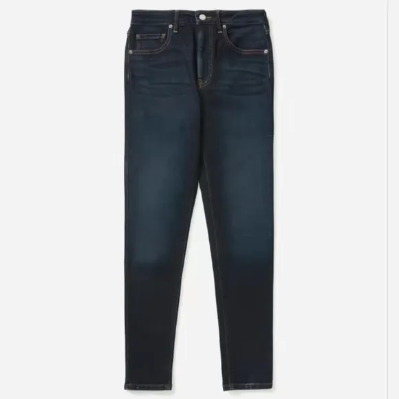 EVERLANE - The Authentic Stretch High-Rise Skinny Jeans – Dark Blue Wash