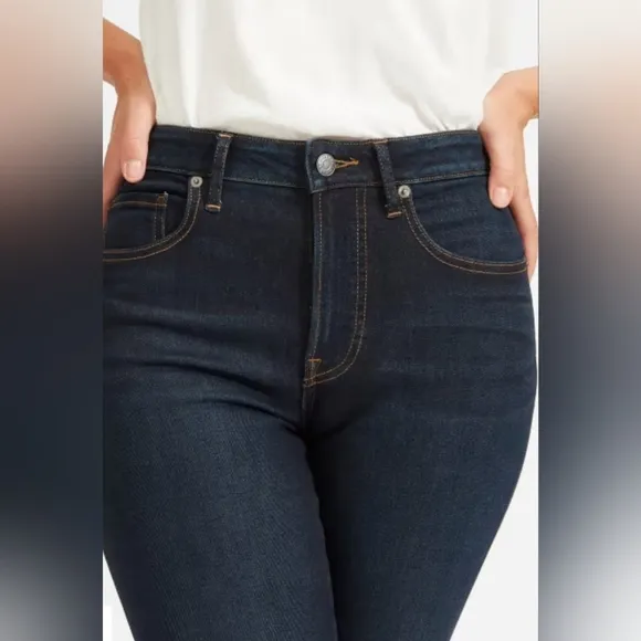EVERLANE - The Authentic Stretch High-Rise Skinny Jeans – Dark Blue Wash