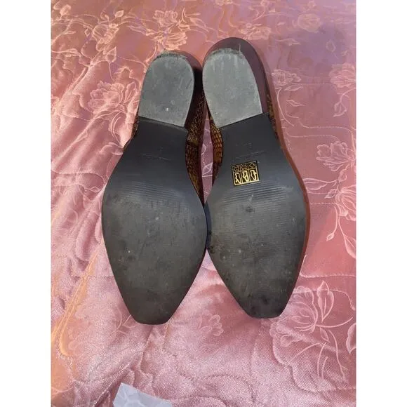 Everlane‎ The Western Boot Size 8.5 Brown Leather Snakeskin Chelsea Made Italy