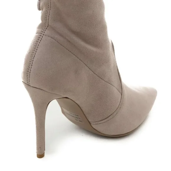 Faded Tea Rose Stiletto Boots with Braided Detail