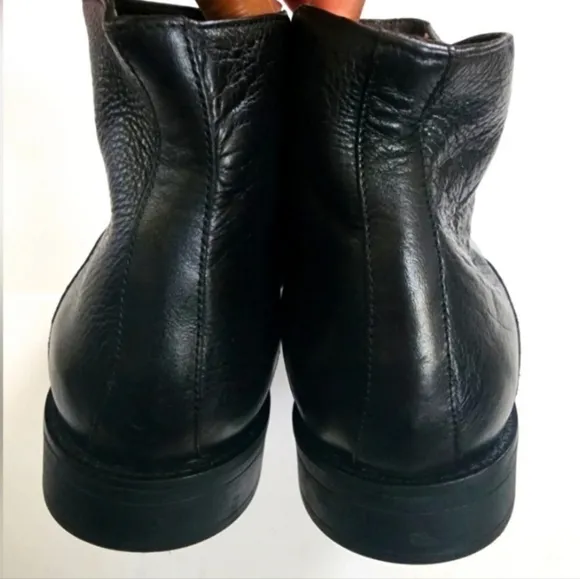 Flag Ltd, Men's Casual Black Leather Oxford Pointed Side Zipper Boots, sz 12