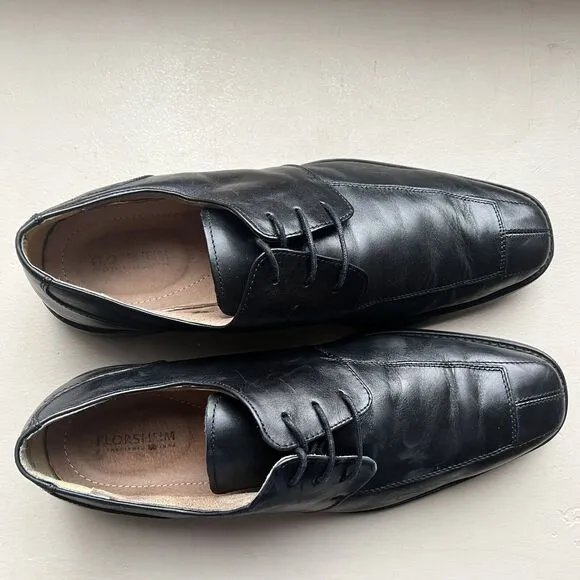 Florsheim Black Leather Split Toe Dress Lace Up Oxford Shoes Men’s 13 D 11175