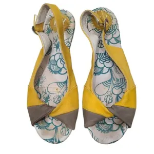 Fly London Sandals Womens US 8 Multicolor Genuine Leather Back Strap Casual Wear