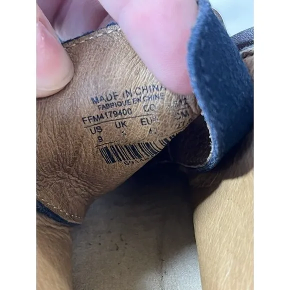 Fossil Boots Mens Casual Chukka SIZE 8 BLUE SUEDE LEATHER